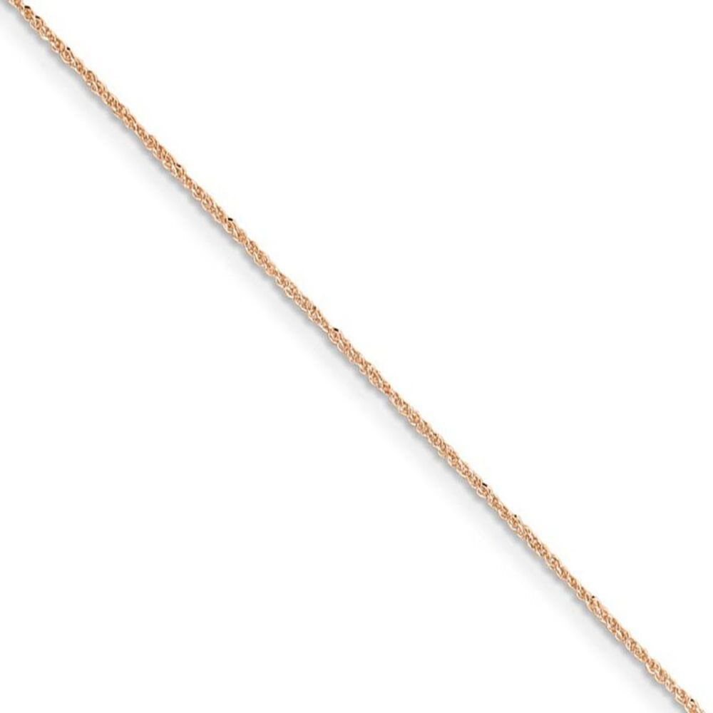 0.7mm, 14k Rose Gold, Diamond Cut Ropa Chain Necklace, 20 Inch